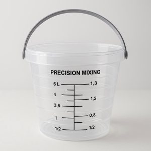 Transparent Collapsible Bucket with Measurement Markings - Precision Mixing