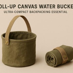 Roll-Up Canvas Water Bucket - Ultra-Compact Backpacking Essential