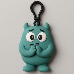 Silicone Cartoon Character Bag Charm Clip - Playful & Protective