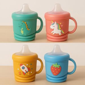 Kids’ Silicone Foldable Sippy Cup - Spill-Proof & Fun Designs