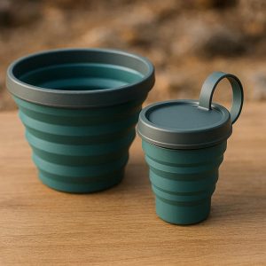 Wide-Mouth Collapsible Bowl & Cup Combo - Versatile Camping Essential